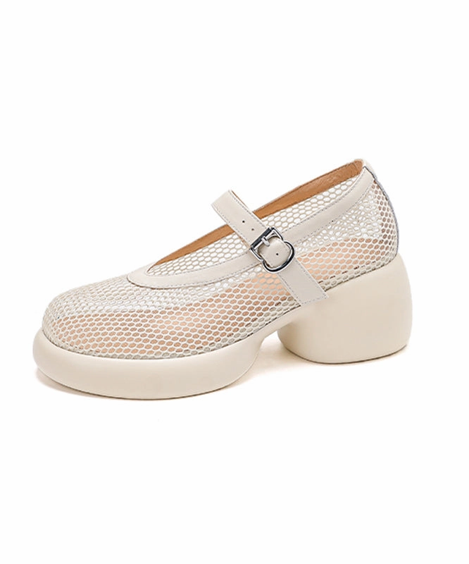 Boutique Splicing Chunky Sandals Black Breathable Mesh AG1028 The Show Sandals