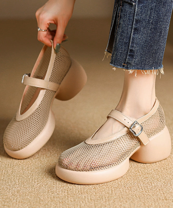 Boutique Splicing Chunky Sandals Black Breathable Mesh AG1028 Most Inexpensive Sandals Resort