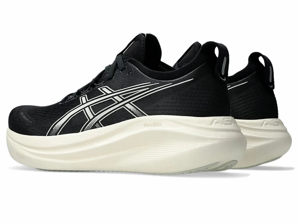 Run And Walk Shoes ASICS Nimbus 27 (Black/Lake Grey) - Men's