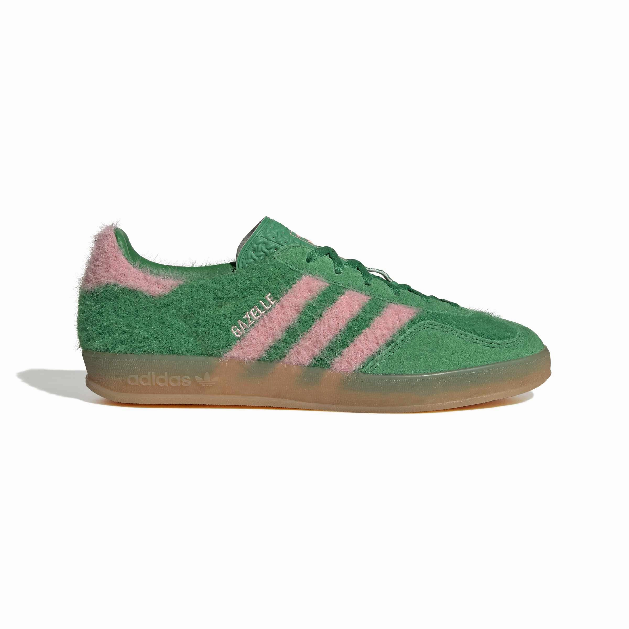 ADIDAS GAZELLE INDOOR WOMEN GREEN/GLOPNK/GUM3 JP8342 Size 3
