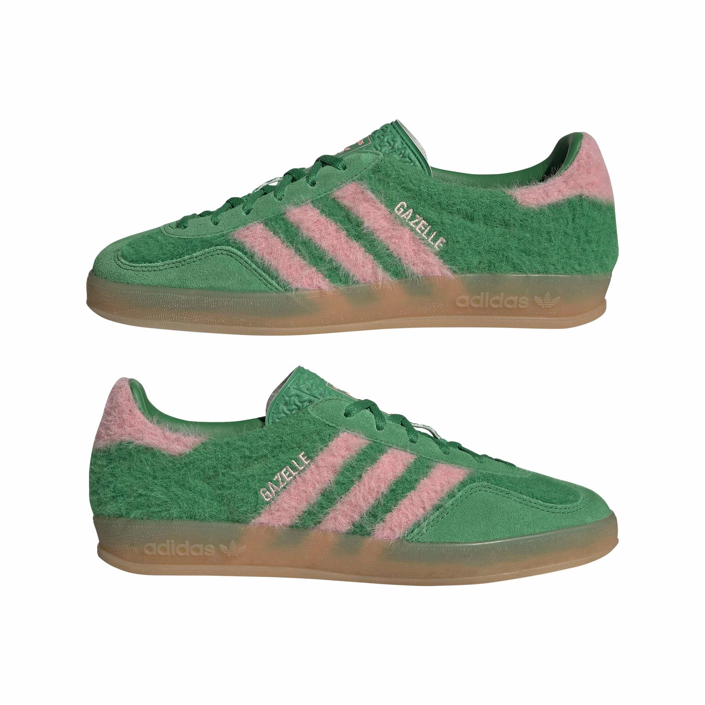 ADIDAS GAZELLE INDOOR WOMEN GREEN/GLOPNK/GUM3 JP8342 Eggnog
