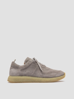 LEGEND 001 - Grey Suede Low Top Sneakers No Laces