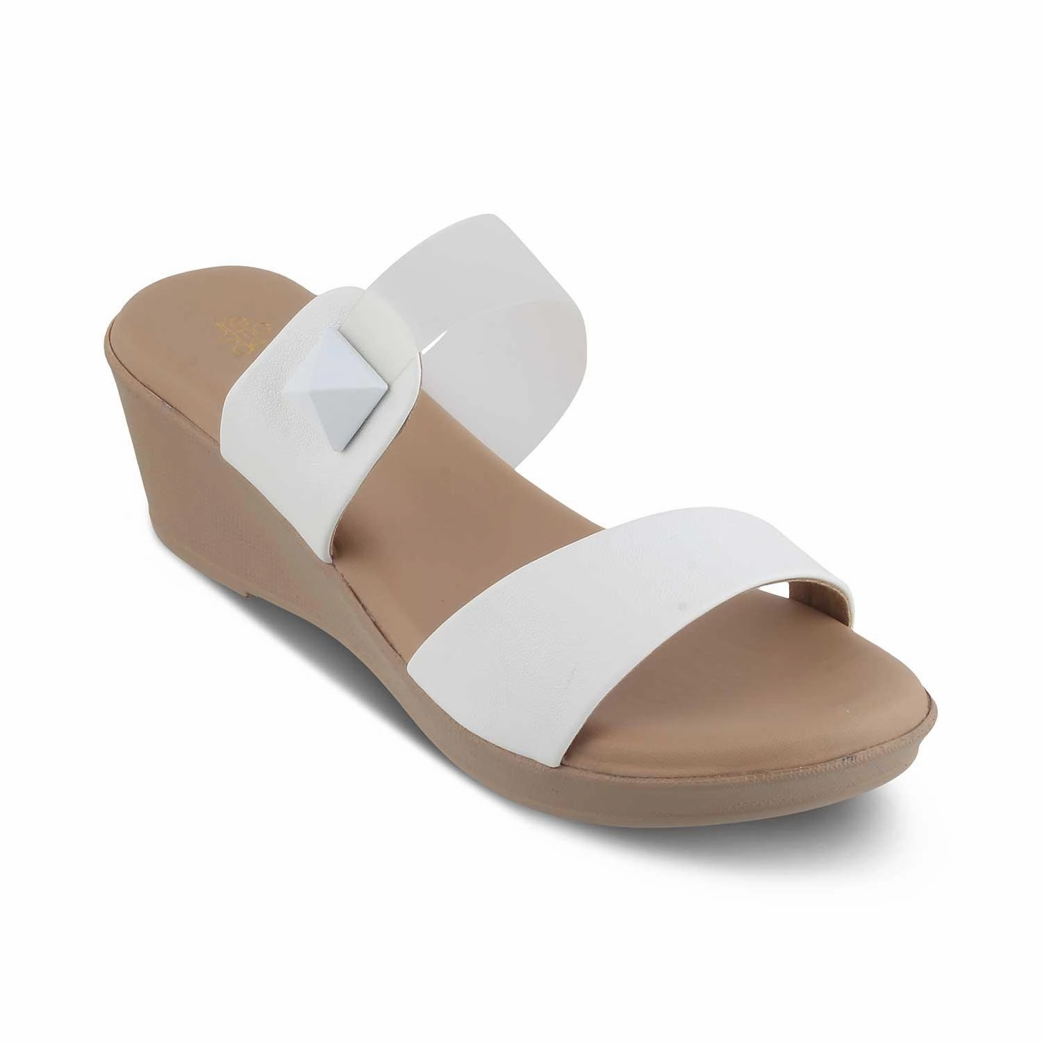 The Vios White Women's Dress Wedge Sandals Tresmode Suede Wedge Sandals