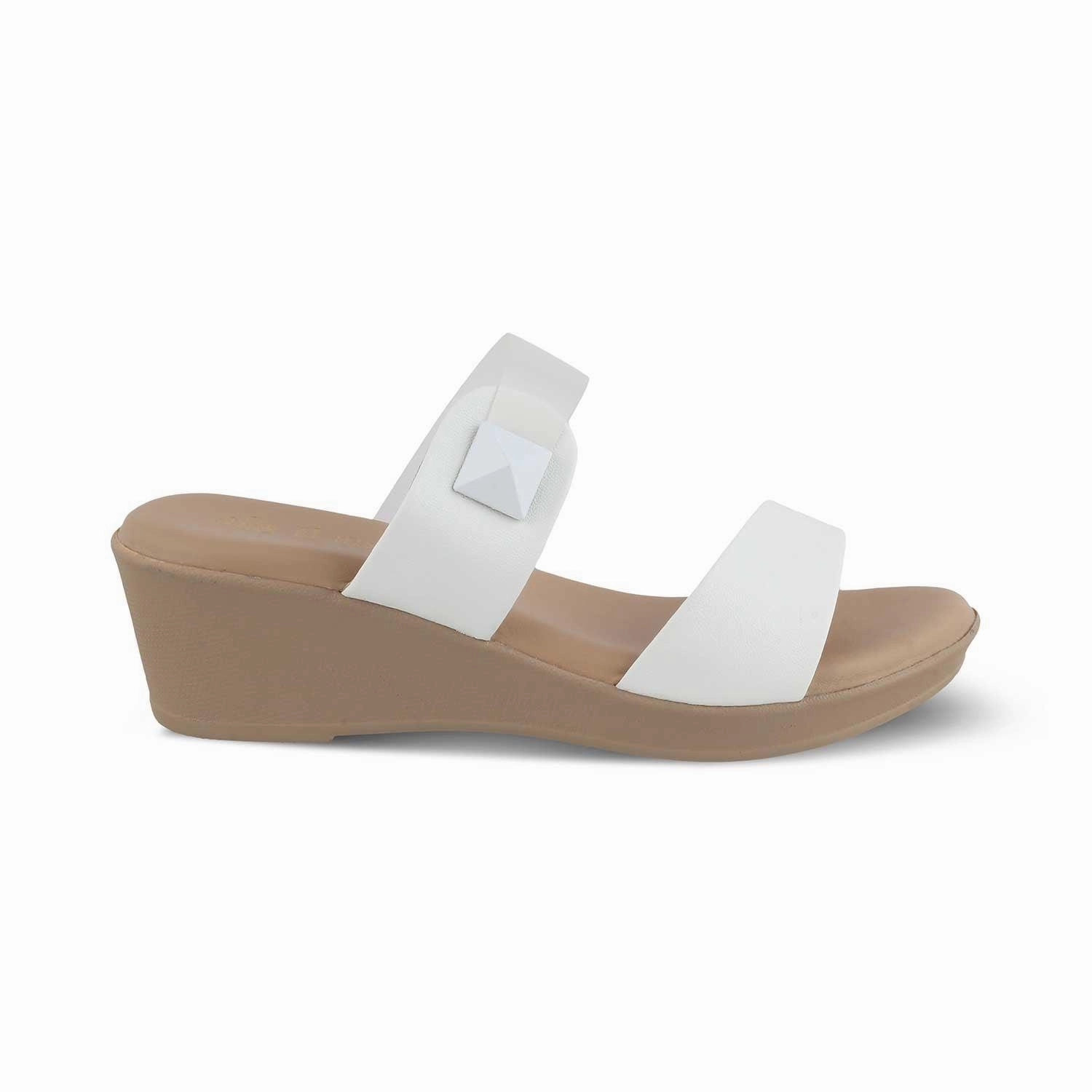 The Vios White Women's Dress Wedge Sandals Tresmode Sandals Emerald Bay In Exuma