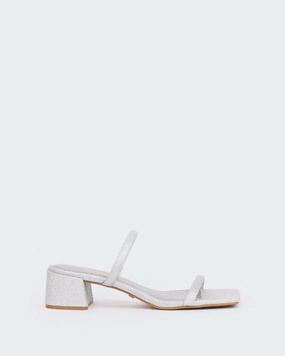 Luanne Silver Glitter Outlet Sandals