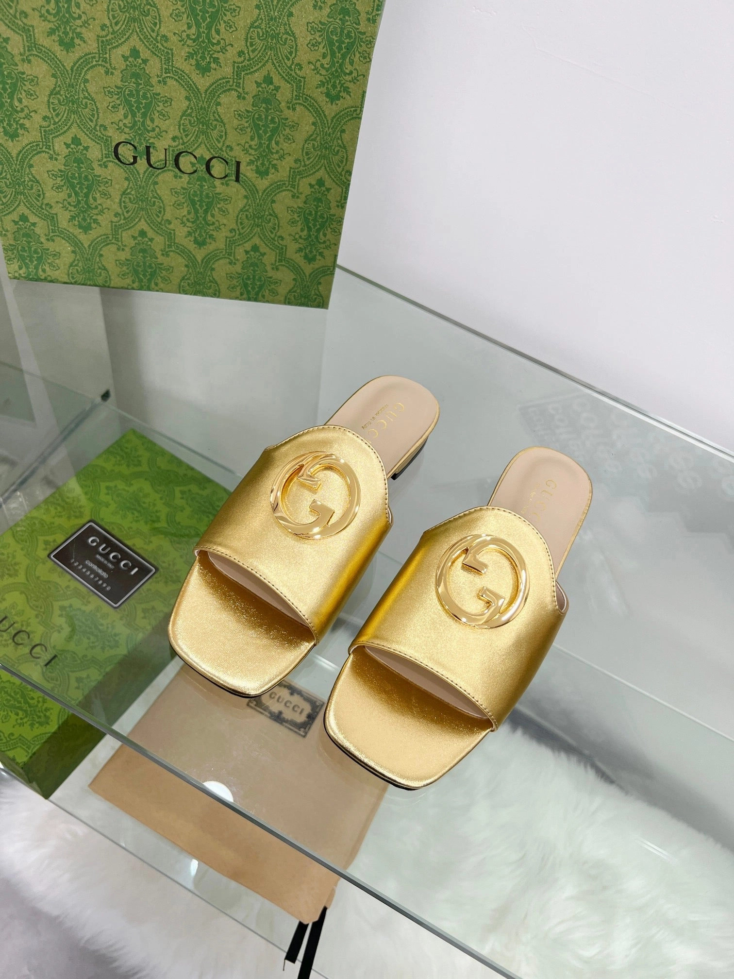 Jamaica Wedding SE1066 Women's Gucci Nojum Blondie Slide /  Size5-12
