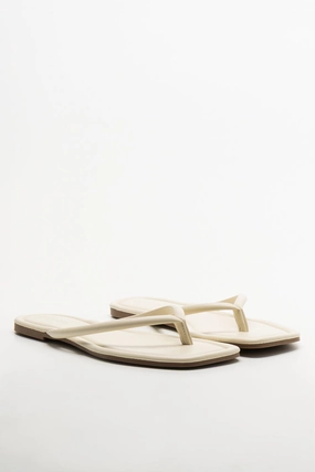 Closed Toe Wedge Sandals Thong Mule Sandal Natural