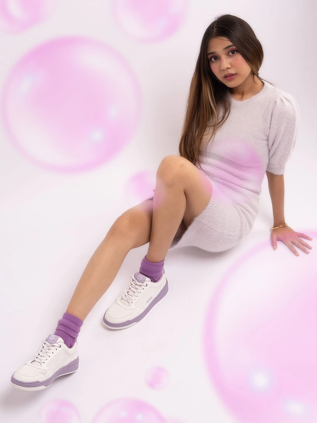 Stable Shoes Bacca Bucci Womens Vibe City Sneakers  Lavender and Blush Pink