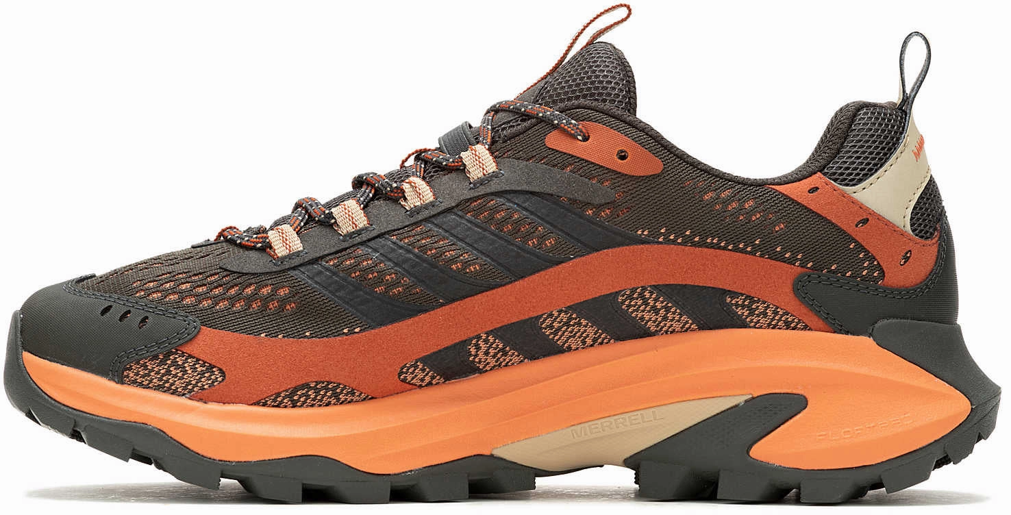 Toe Hiking Shoes Merrell Moab Speed 2 WIDE FIT Mens Walking Shoes - Grey