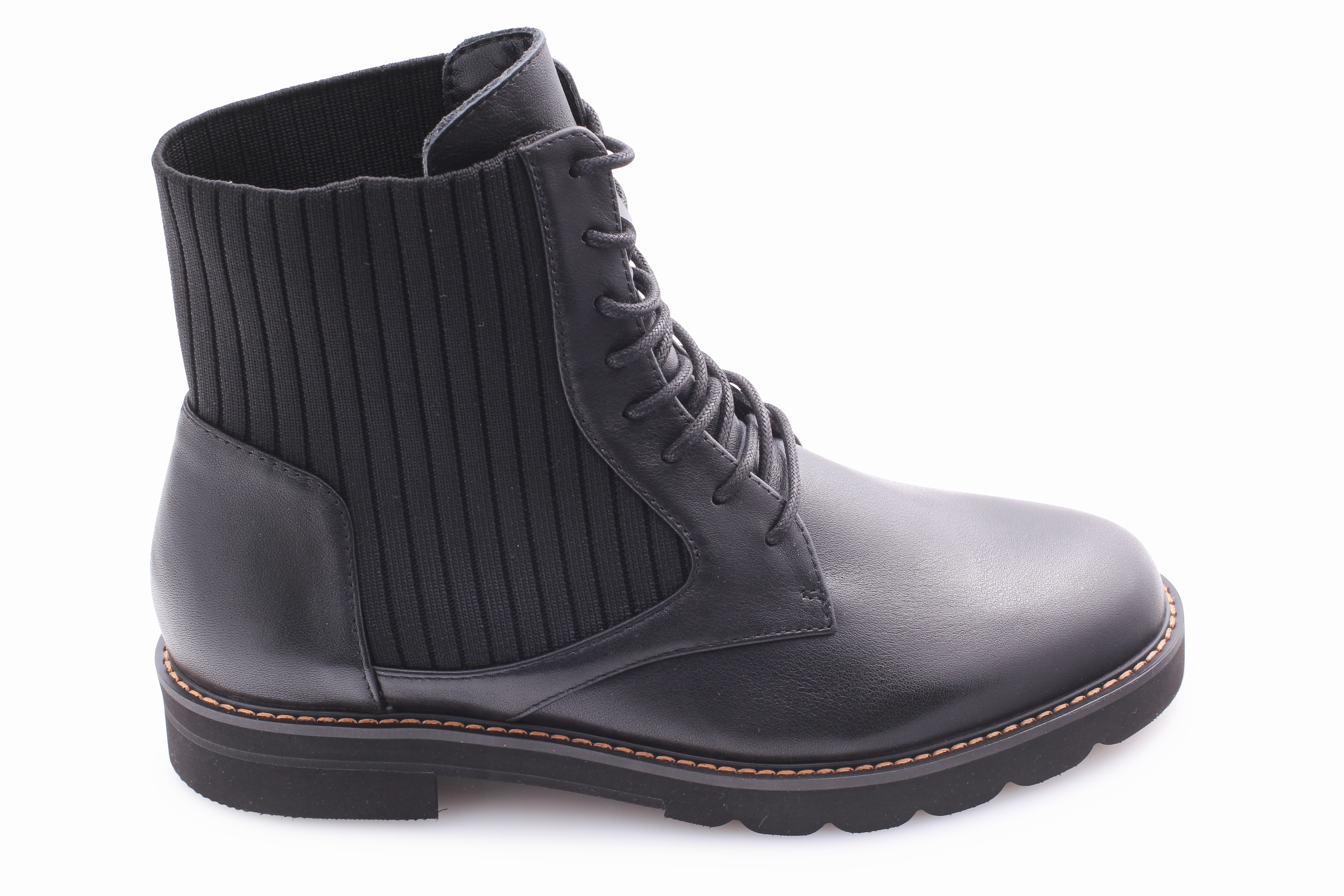 Allora Flurral Combat Boots With Side Zipper