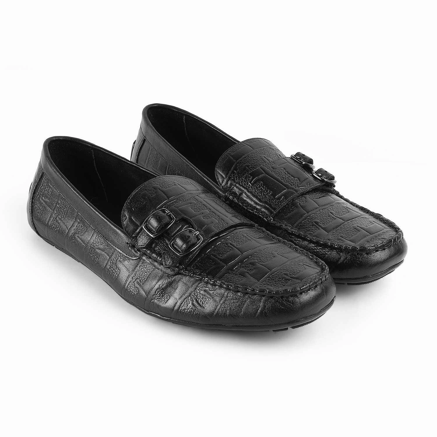 Tresmode Gioia Black Men's Double Monk Shoes Dawsonville Ga