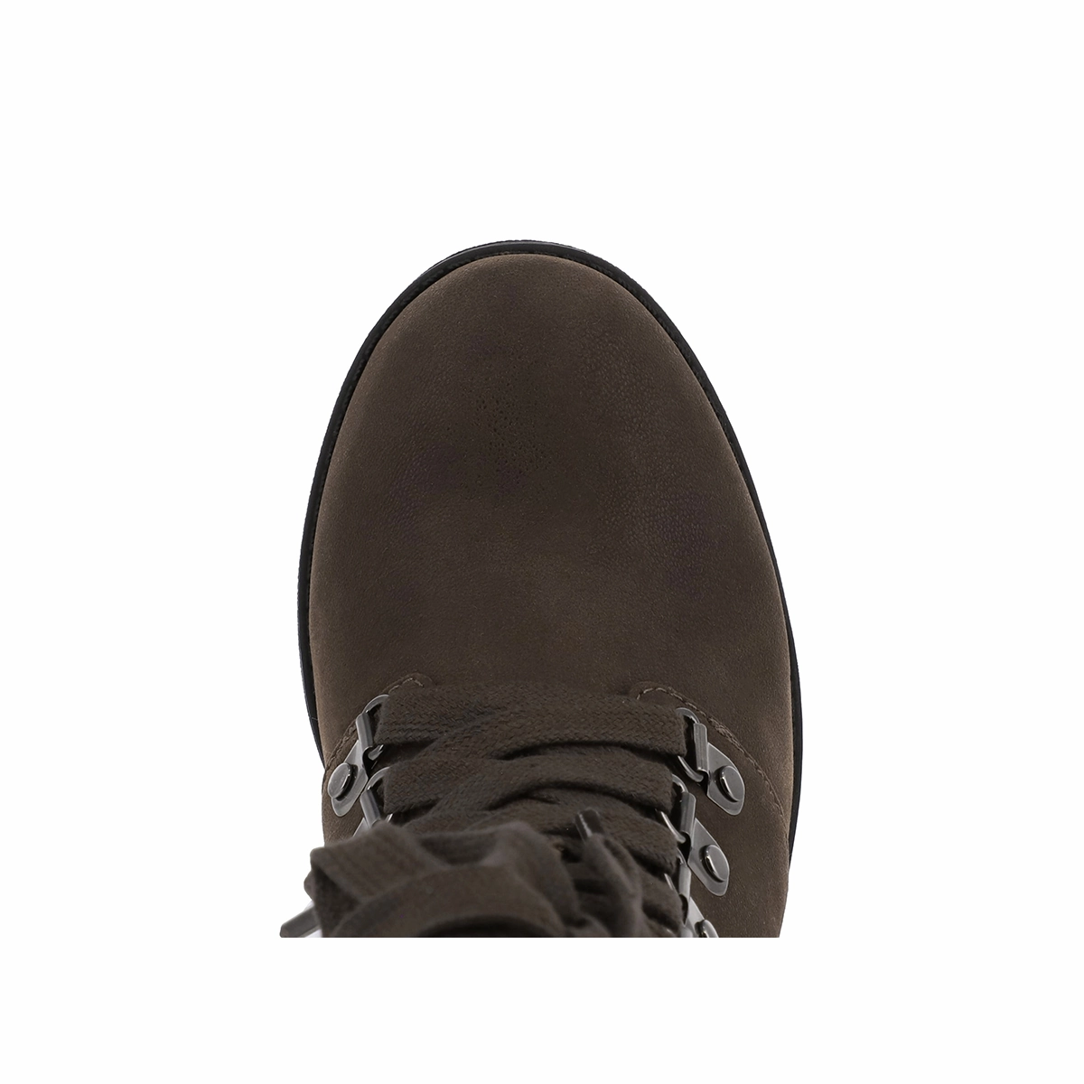 ANNAMARIA - CHOCOLATE Combat Chanel Boots