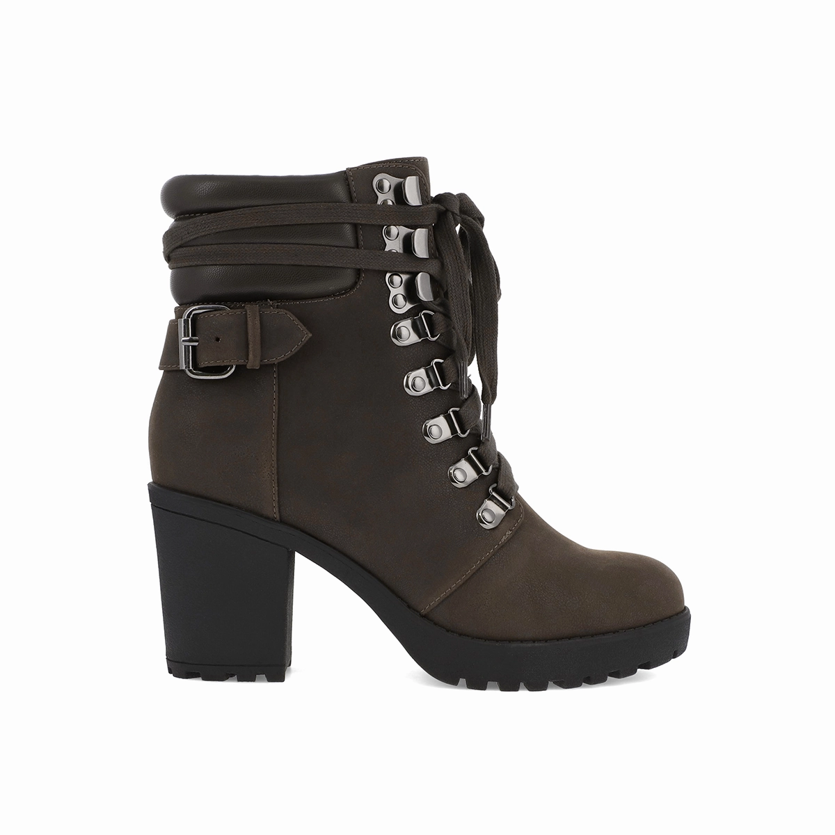 Skull Combat Boots ANNAMARIA - CHOCOLATE
