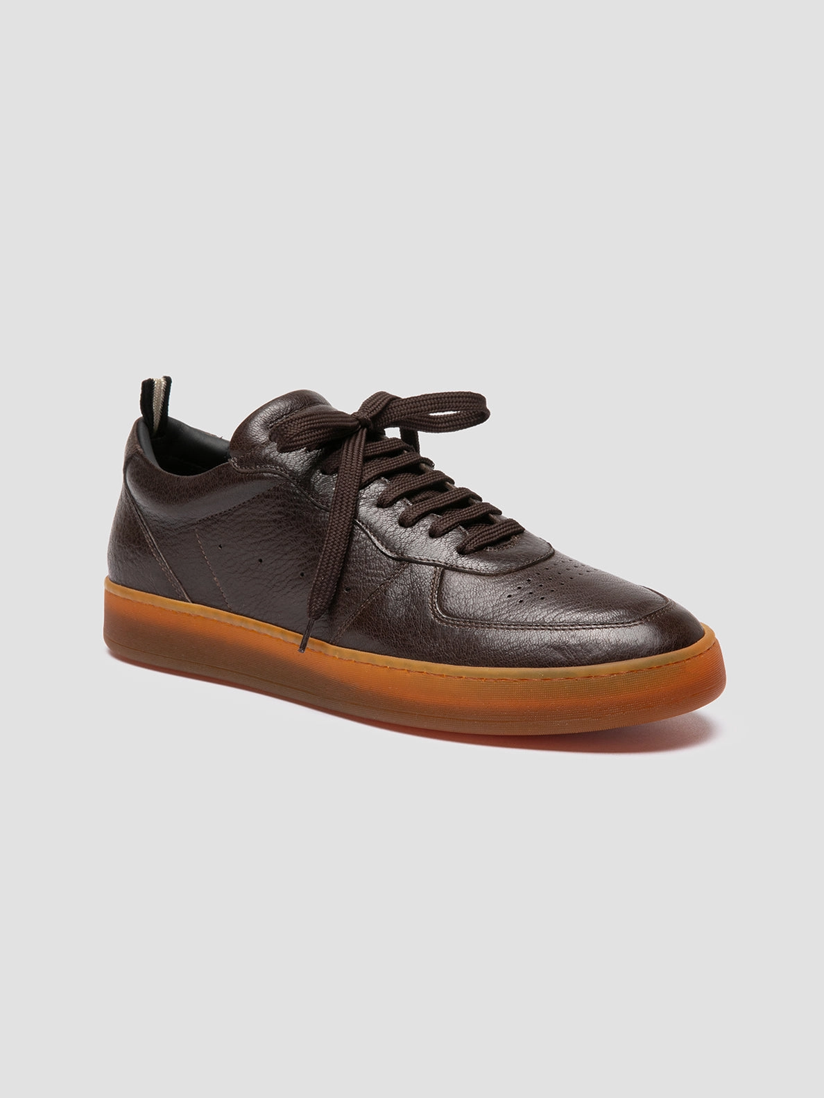 ASSET 001 - Dark Brown Leather Sneakers Plantar Plate Tear