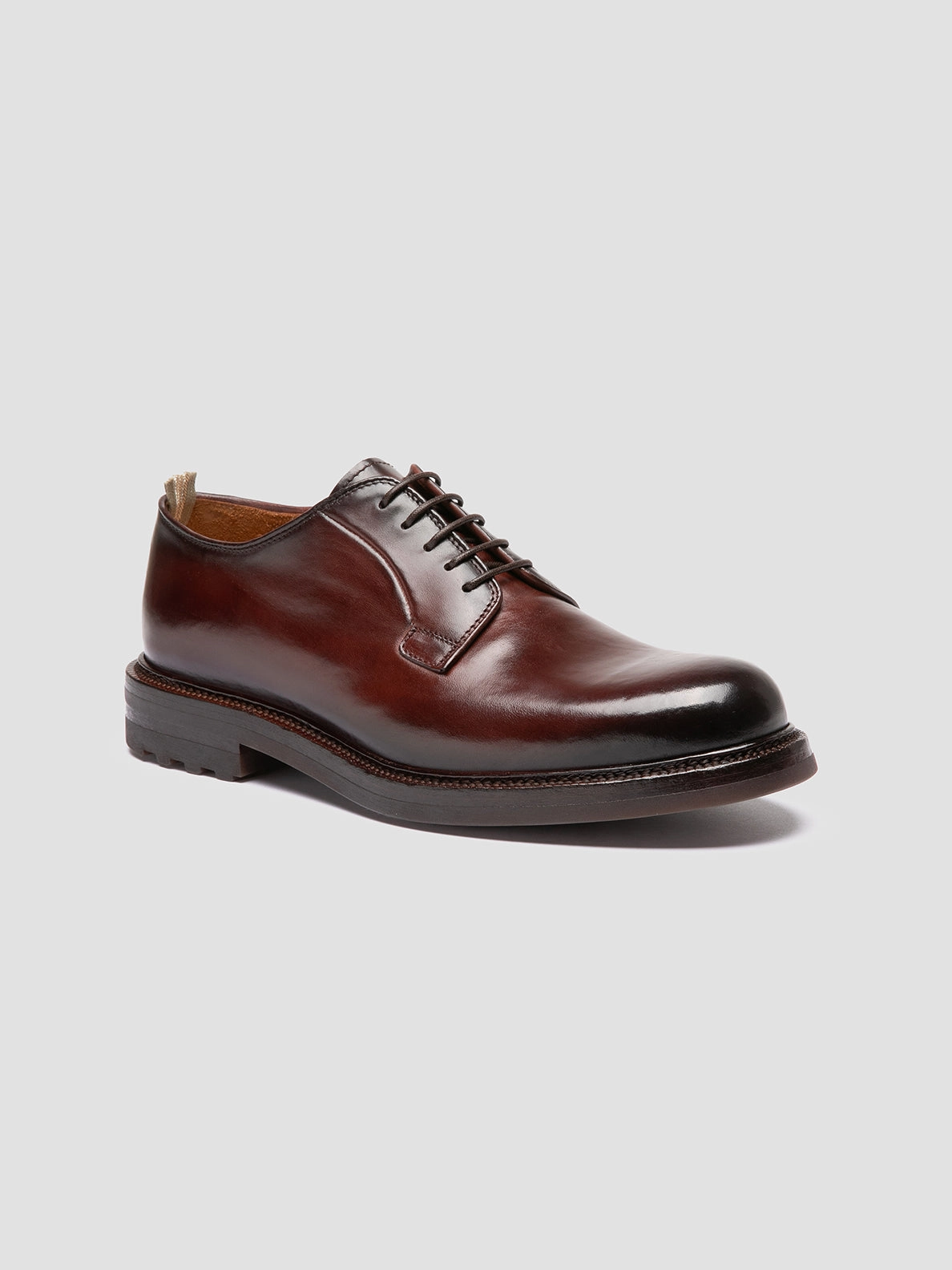 ASTON FLEXI 001 - Burgundy Leather Derby Shoes Clifton Shoes