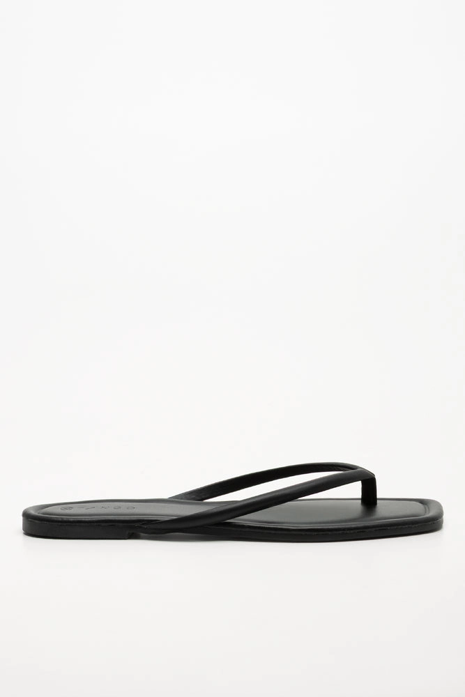 Thong Mule Sandal Black Silent D Tie-up Thong Sandals