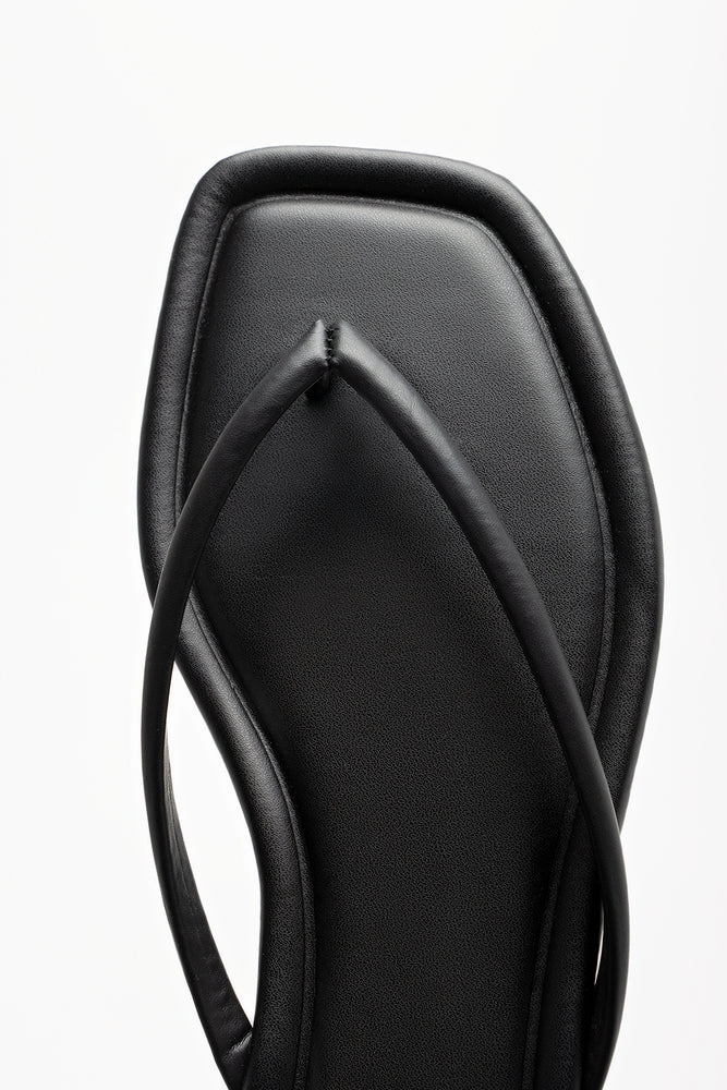 Neuropathy Sandals Thong Mule Sandal Black