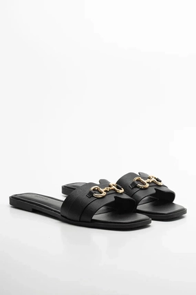 Buckle Trim Sandal Black Sunflower Sandals