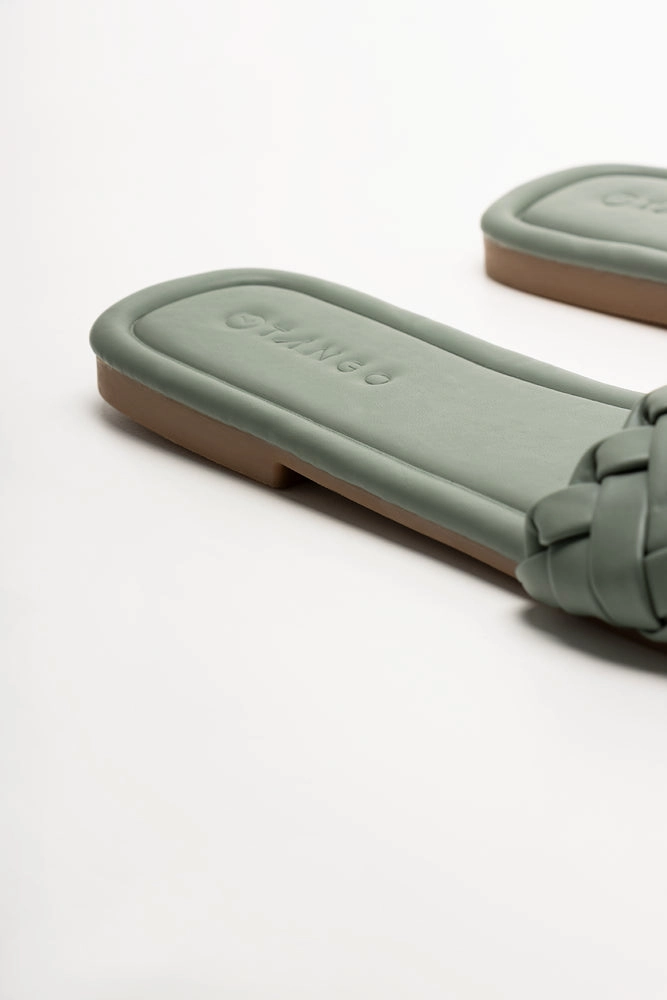 Shark Sandals Weave Mule Sandal Green