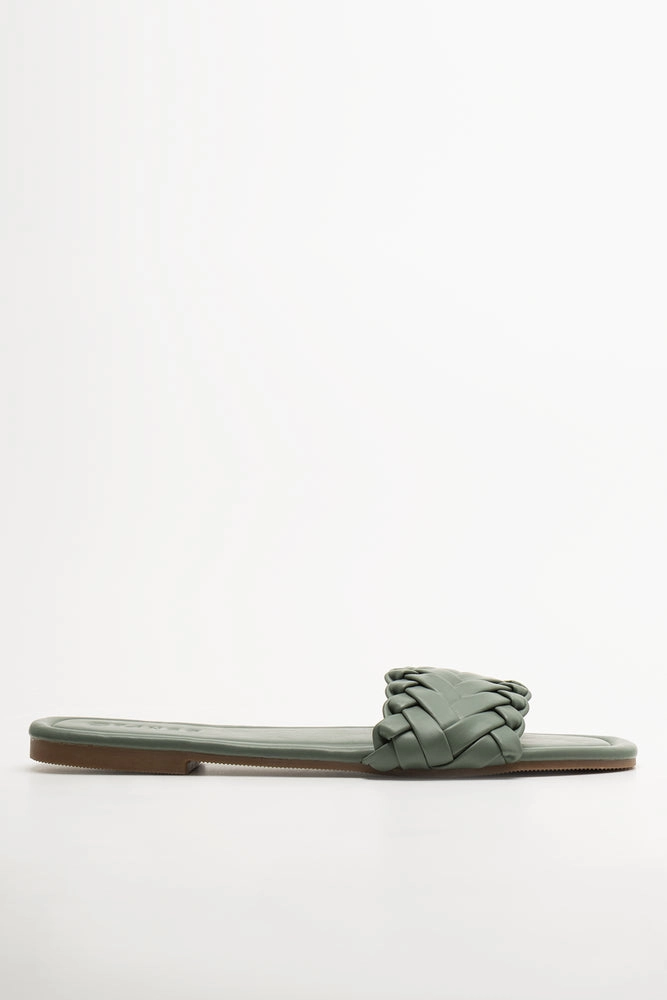 Sandals Grenada Excursions Weave Mule Sandal Green