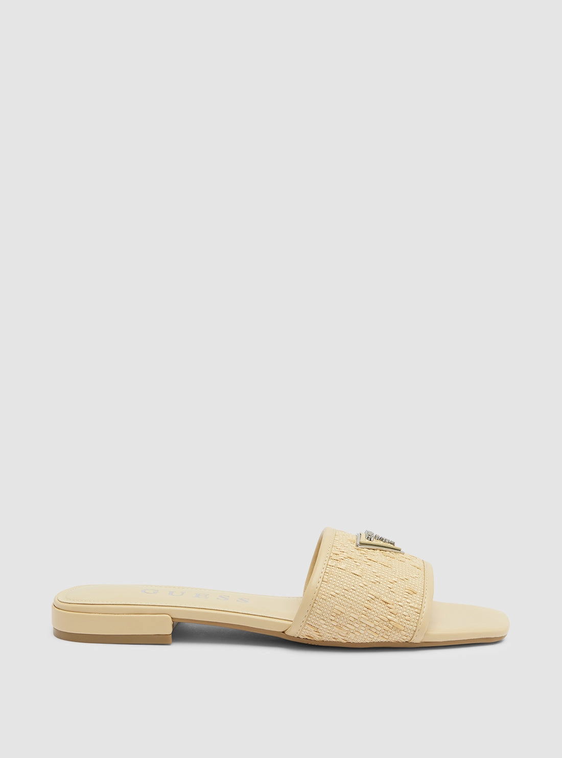 Beige Tamsey Slide Sandals Fuzzy Croc Sandals