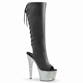 Thick Sole Knee High Boots Bejeweled-2018-7