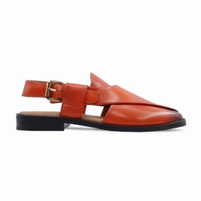 Belg - Men's Orange Tan Calf Leather Sandal All Saints Sandals