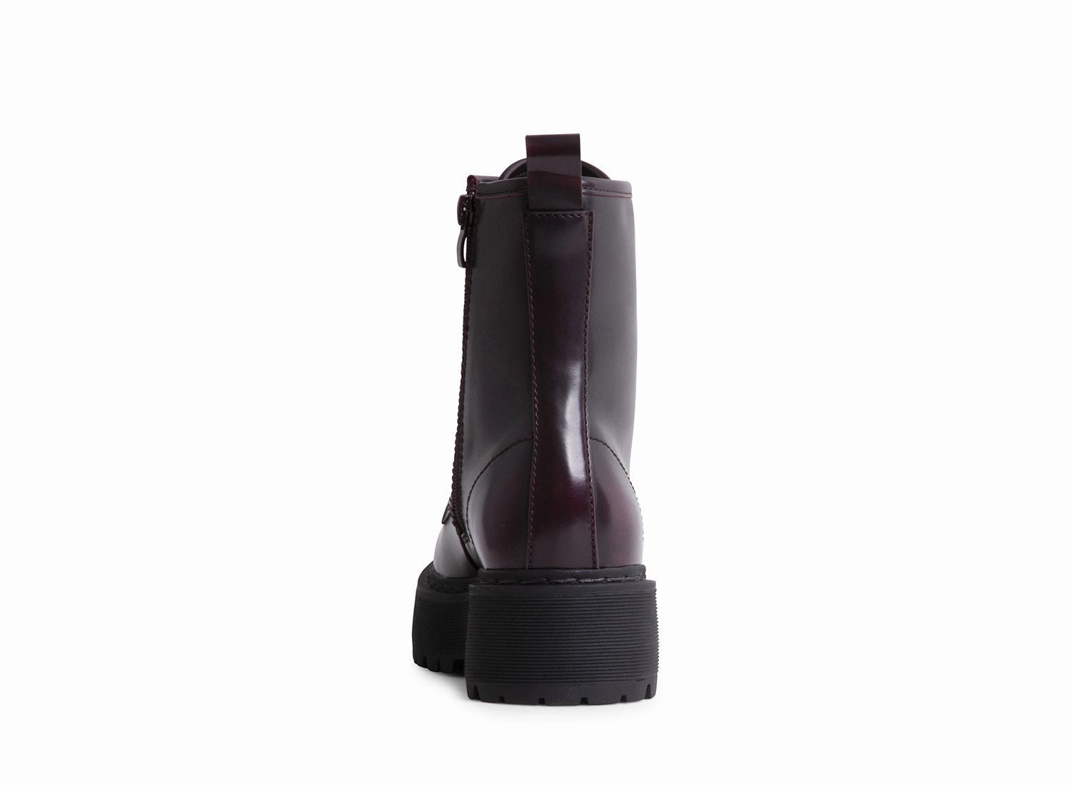 BETTYY BURGUNDY SYNTHETIC Oralee Combat Boots