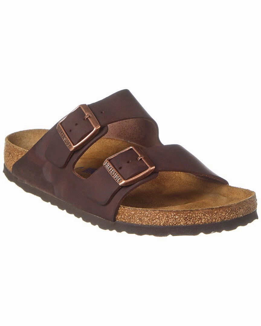 Short Wedge Sandals Birkenstock Arizona Soft Footbed Leather Sandal