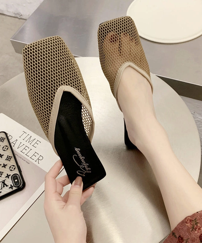 Black Hollow Out Breathable Mesh 2024 New Slide Sandals OI008 Sandals Family Resorts