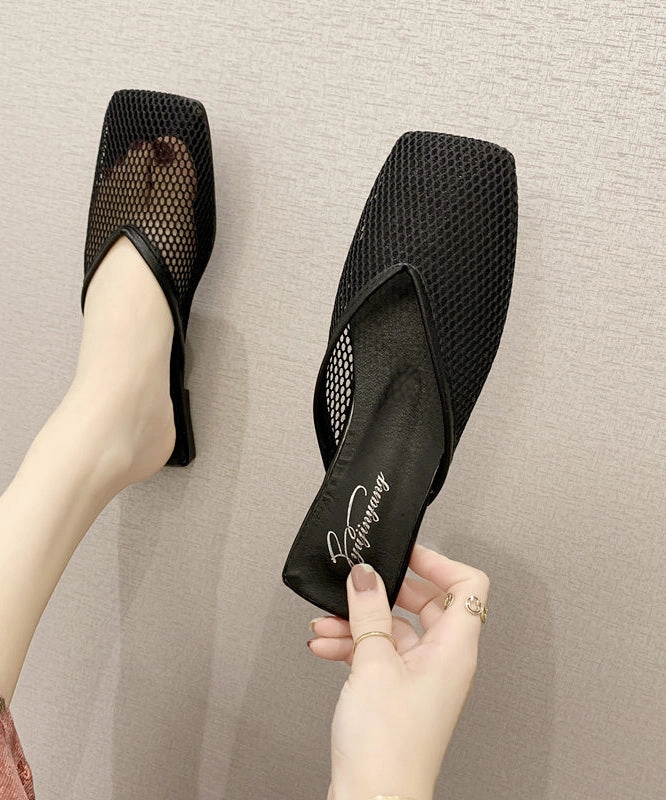 Black Hollow Out Breathable Mesh 2024 New Slide Sandals OI008 Sandals Grande St Lucian Photos