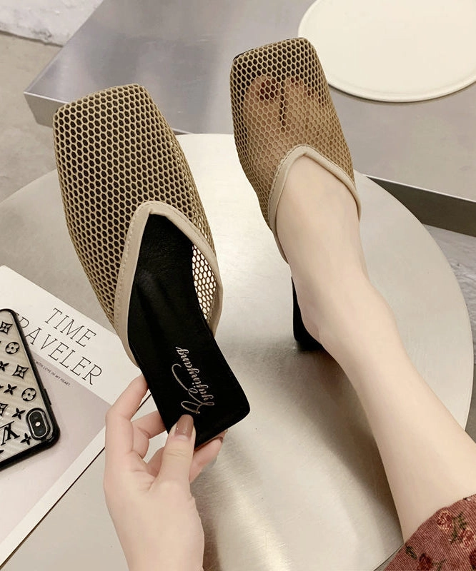 Black Hollow Out Breathable Mesh 2024 New Slide Sandals OI008 Bandolino Sandals