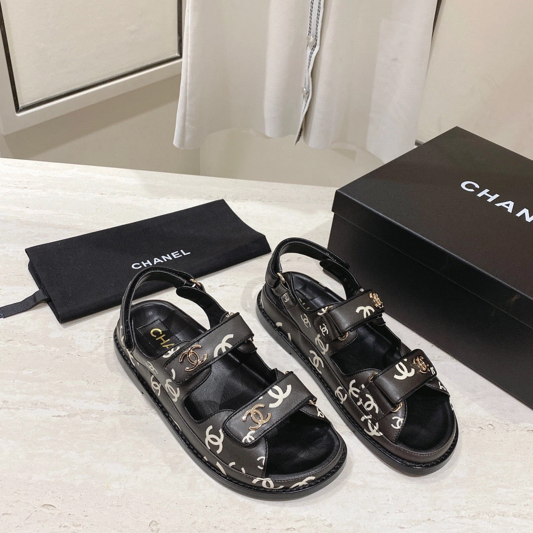 Leather Sandals With Straps SE1026 CC Sandals / Size5-10