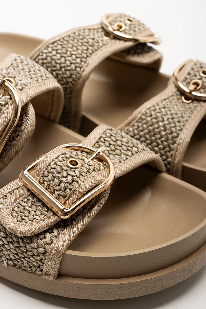 Double Buckle Sandal Natural Raramuri Sandals