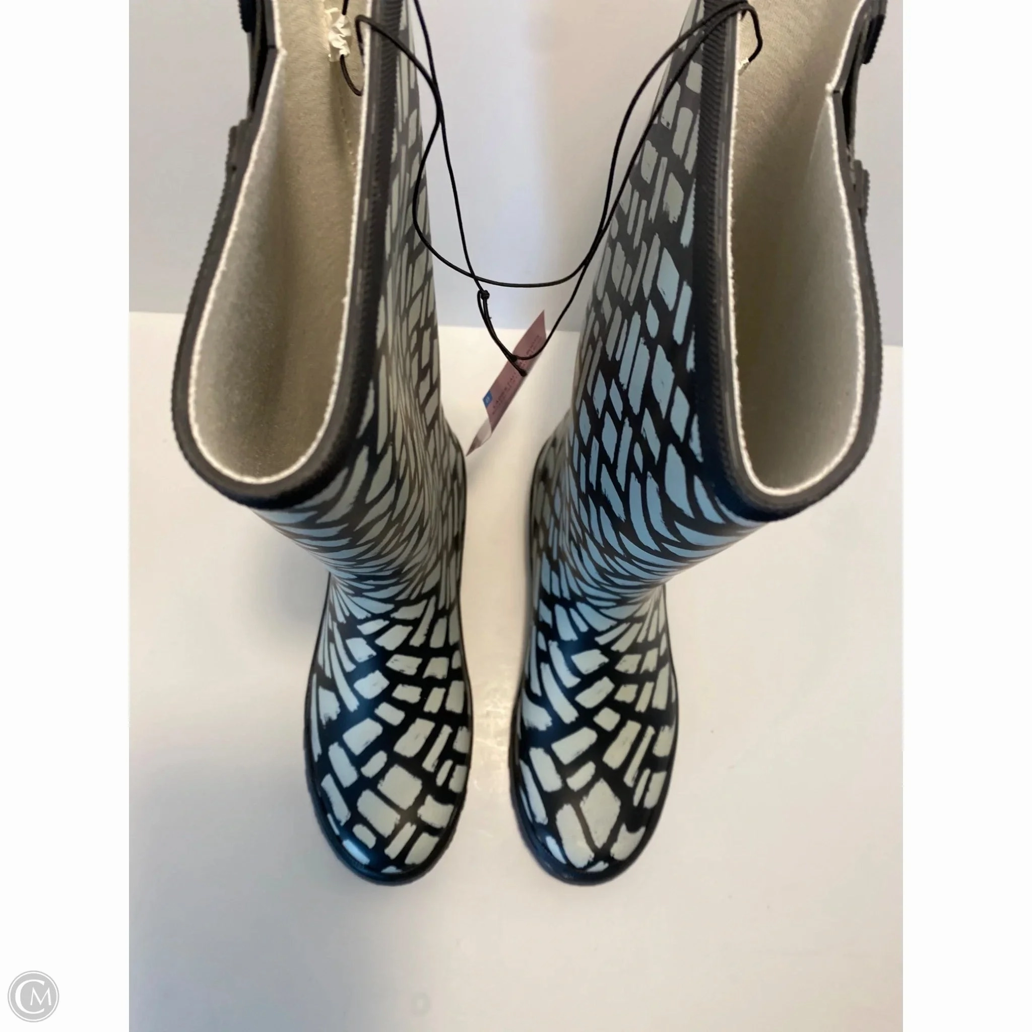 Rain Boots For Alaska Boots Rain By Serra In Black & White, Size: 8