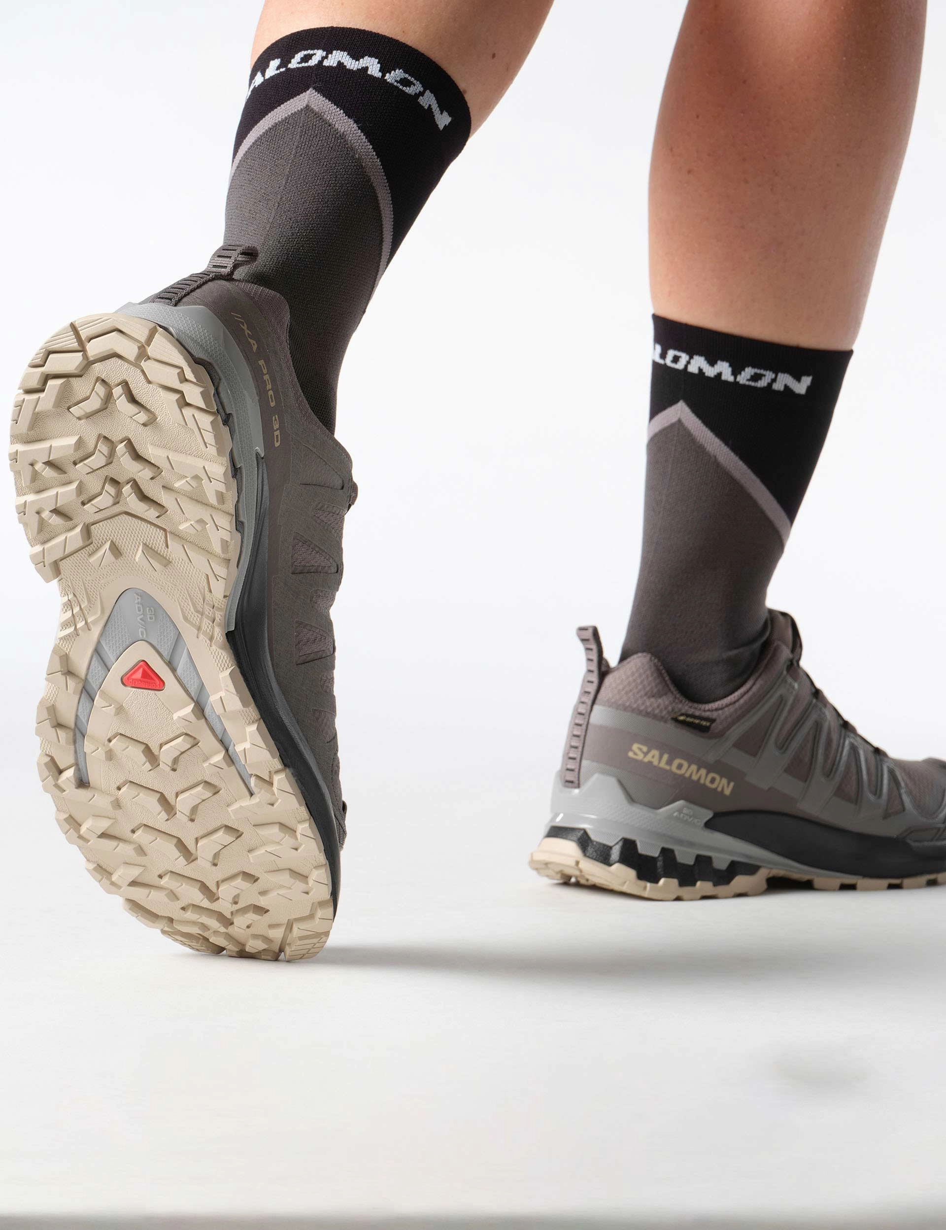 XA Pro 3D V9 Gore-Tex - Plum Kitten/Black/Gull Trail Running Shoes For Long Distance