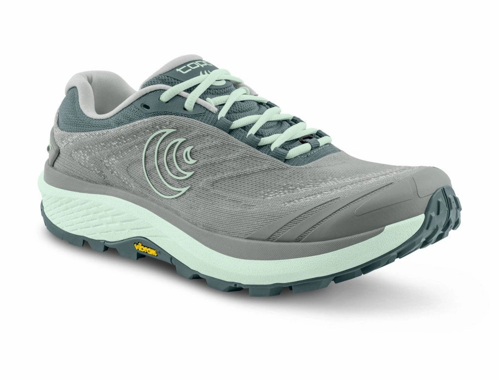 Lightweight High Top Hiking Shoes Topo Athletic Women's Pursuit 2 - Grey/Mint