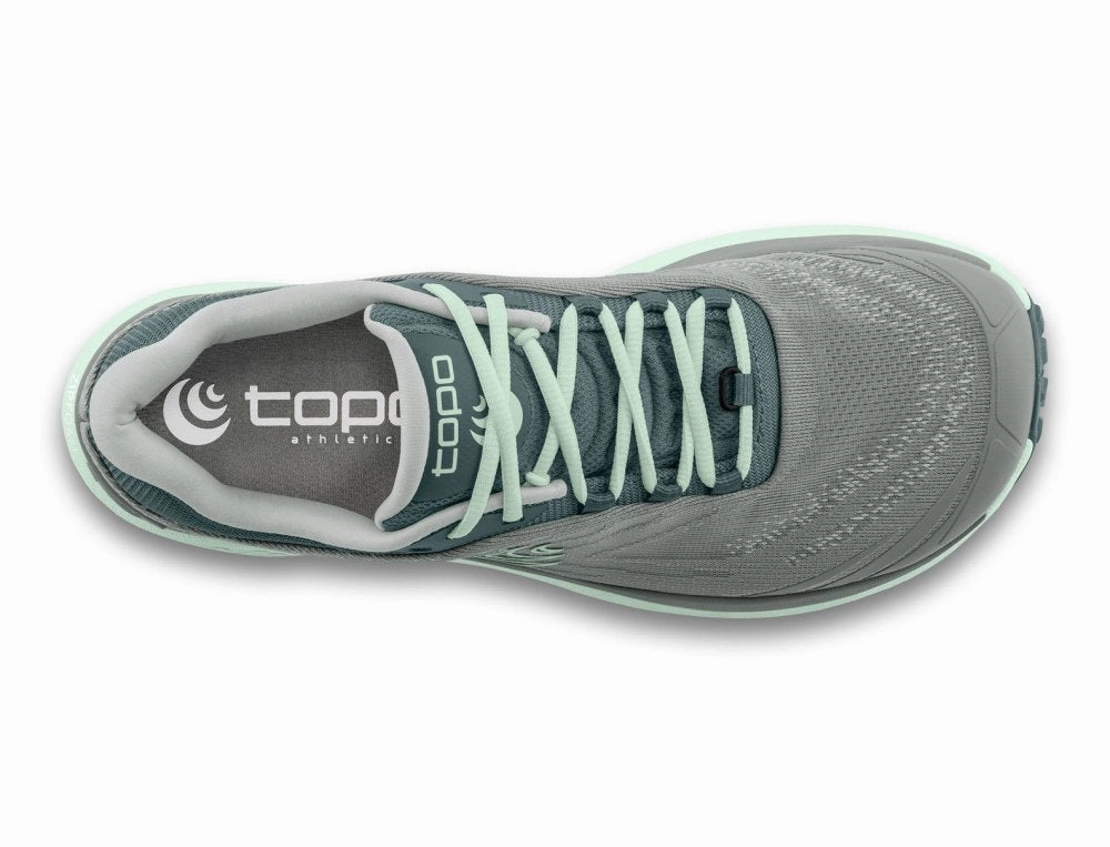 Topo Athletic Women's Pursuit 2 - Grey/Mint Flat Sole Hiking Shoes