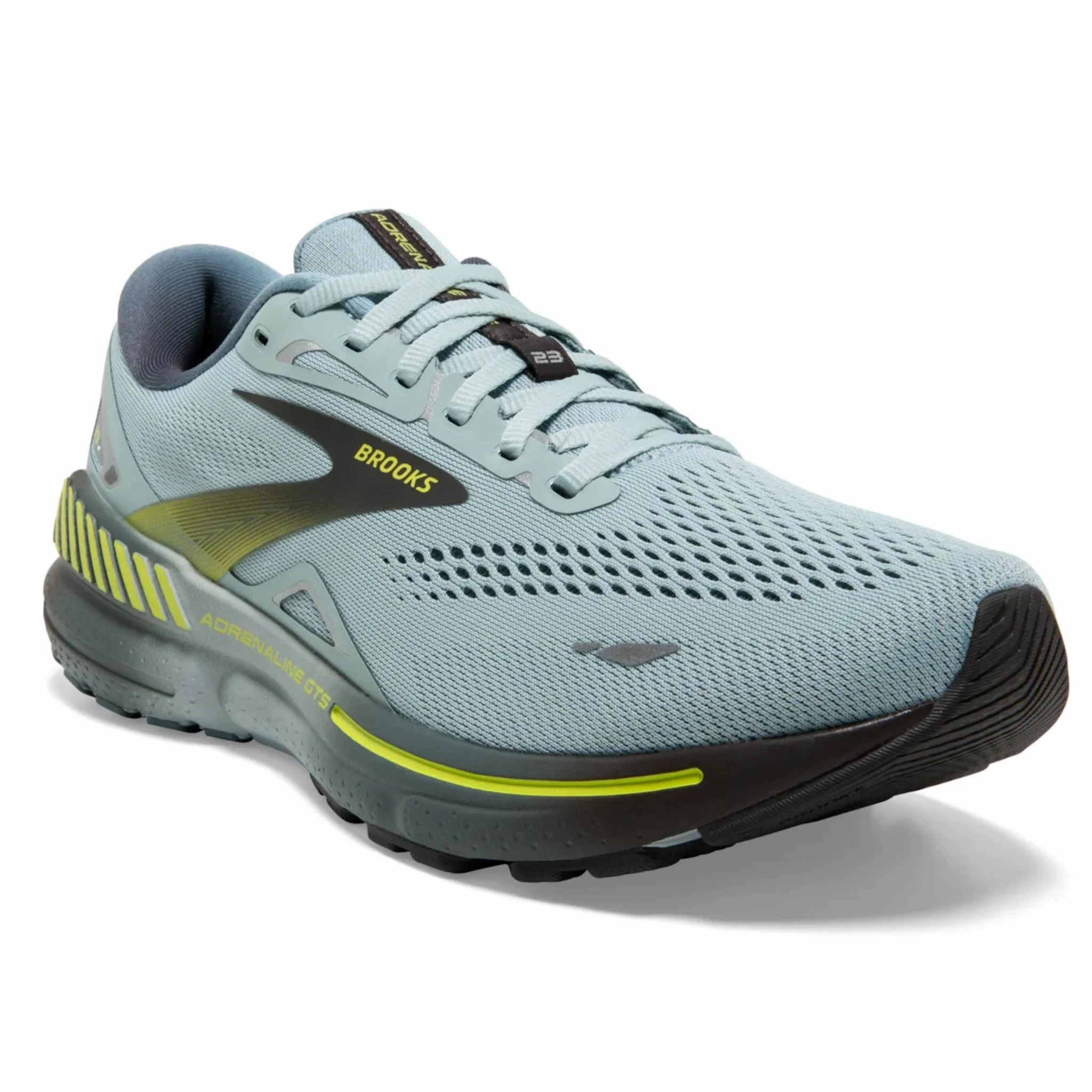 Running Shoe Inserts For High Arches Brooks Men's 110391 458 Adrenaline GTS 23  Cloud Blue Goblin Blue Lime Cushion Support Running Shoes