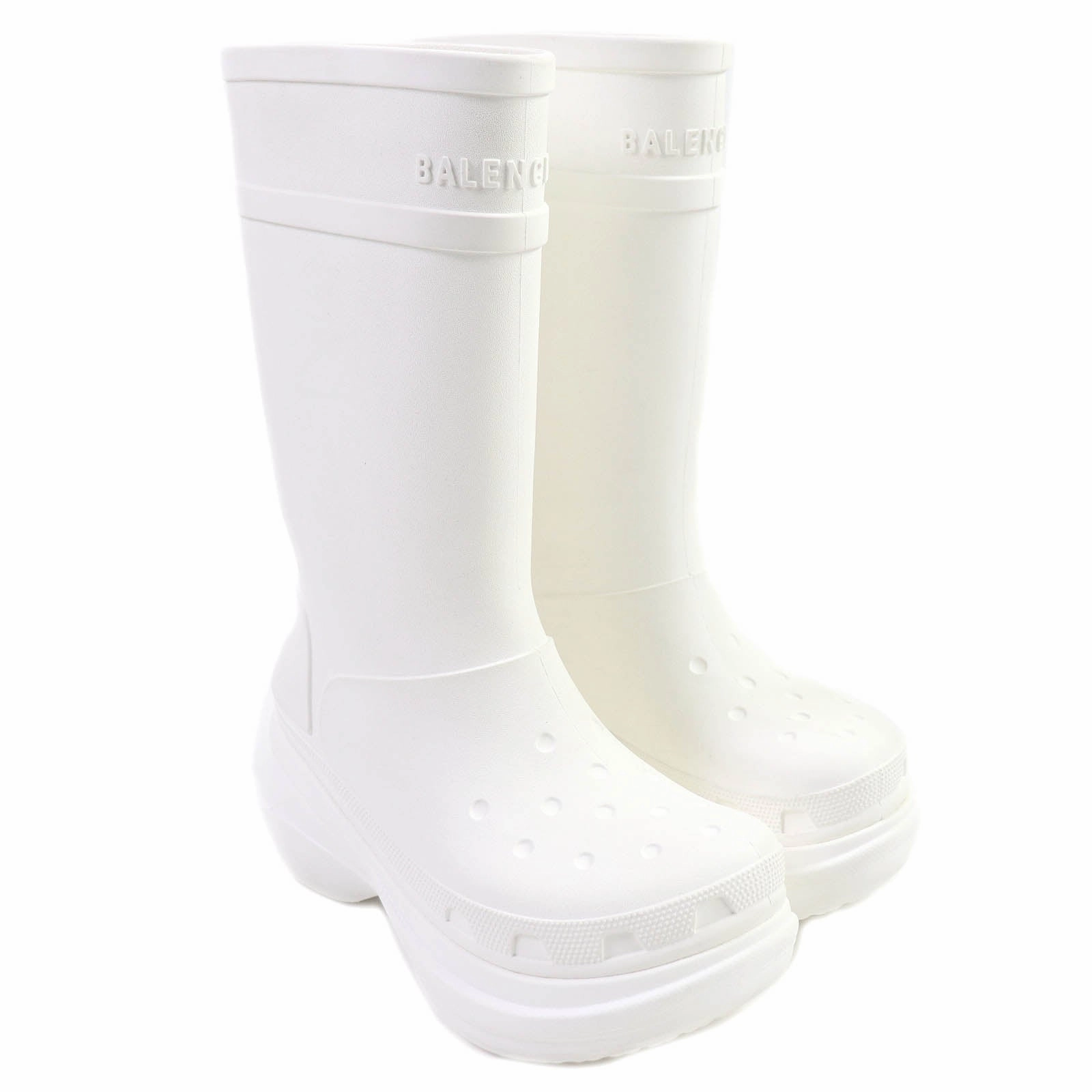 balenciaga Crocs Rubber Knee-high Boots Knee High Platform Gogo Boots