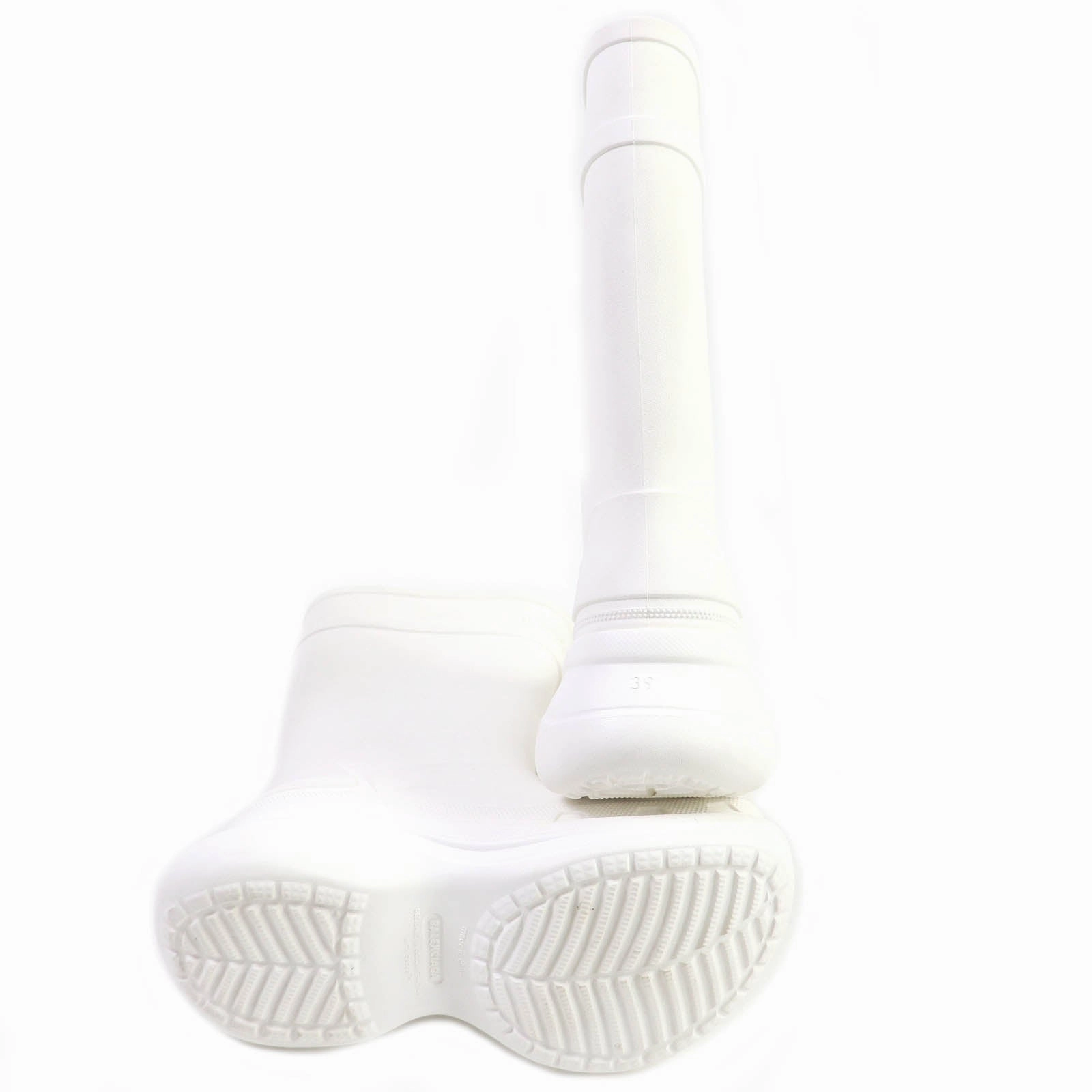 balenciaga Crocs Rubber Knee-high Boots High Knee Boots Extra Wide Calf