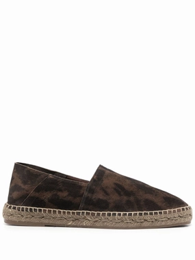 CHEETAH PRINT SUEDE ESPADRILLES Wedge Espadrilles Closed Toe