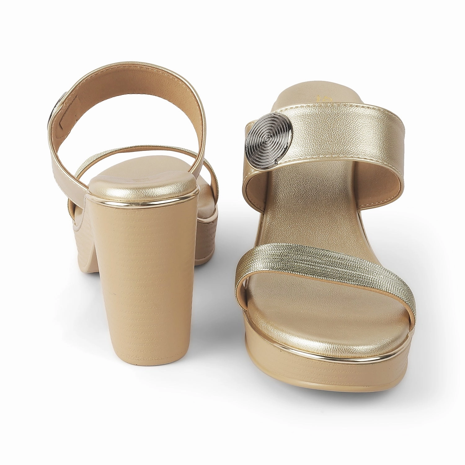 Sandals Grande St Lucian St Lucia Tresmode Tall Gold Women's Dress Block Heel Sandals