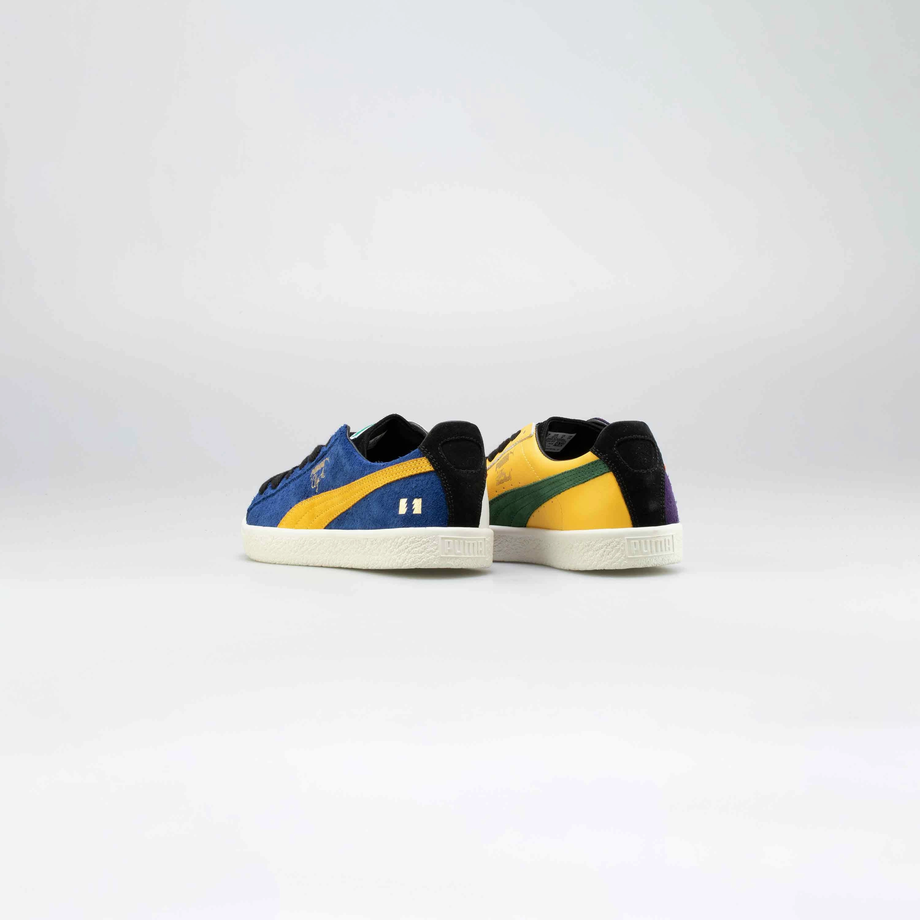 Clyde X the Hundreds Mens Lifestyle Shoe - Blue/Yellow Venom Puma Shoes