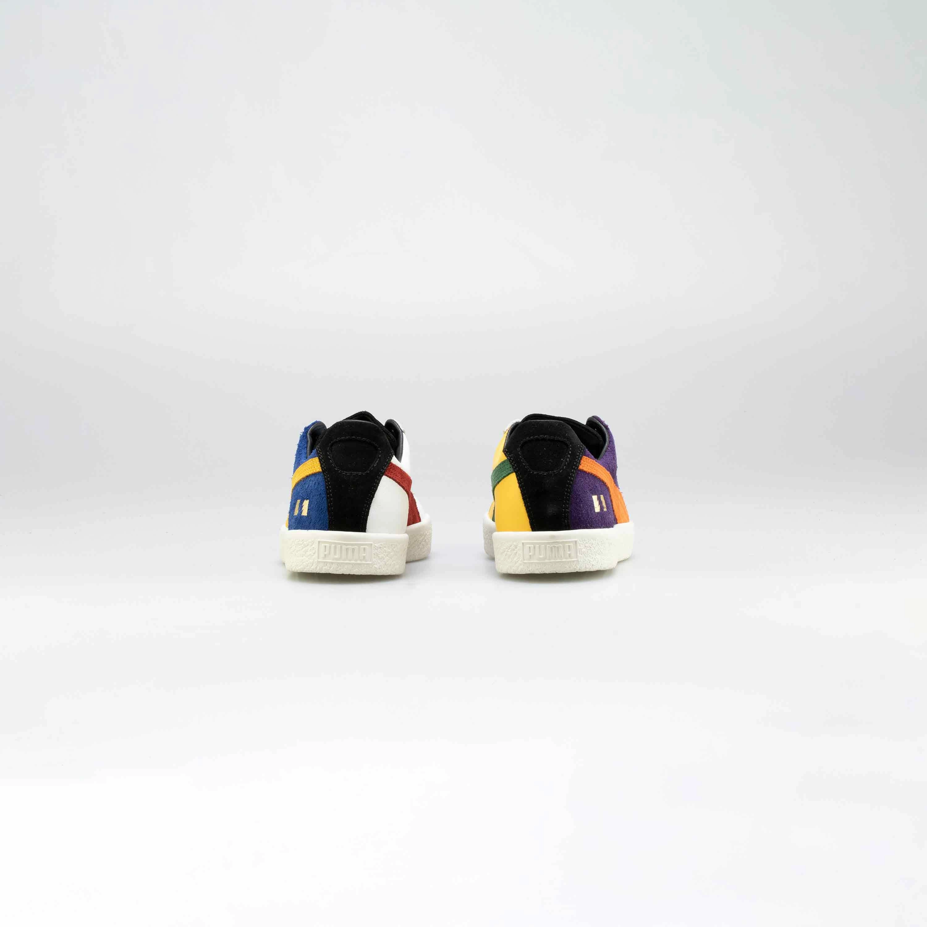 Clyde X the Hundreds Mens Lifestyle Shoe - Blue/Yellow Puma Basketball Shoes Skeleton
