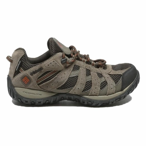 COLUMBIA Men's Hiking Trainers Grey Brown Synthetic UK 8 Outdoor Footwear Approach Shoes Or Hiking Shoes