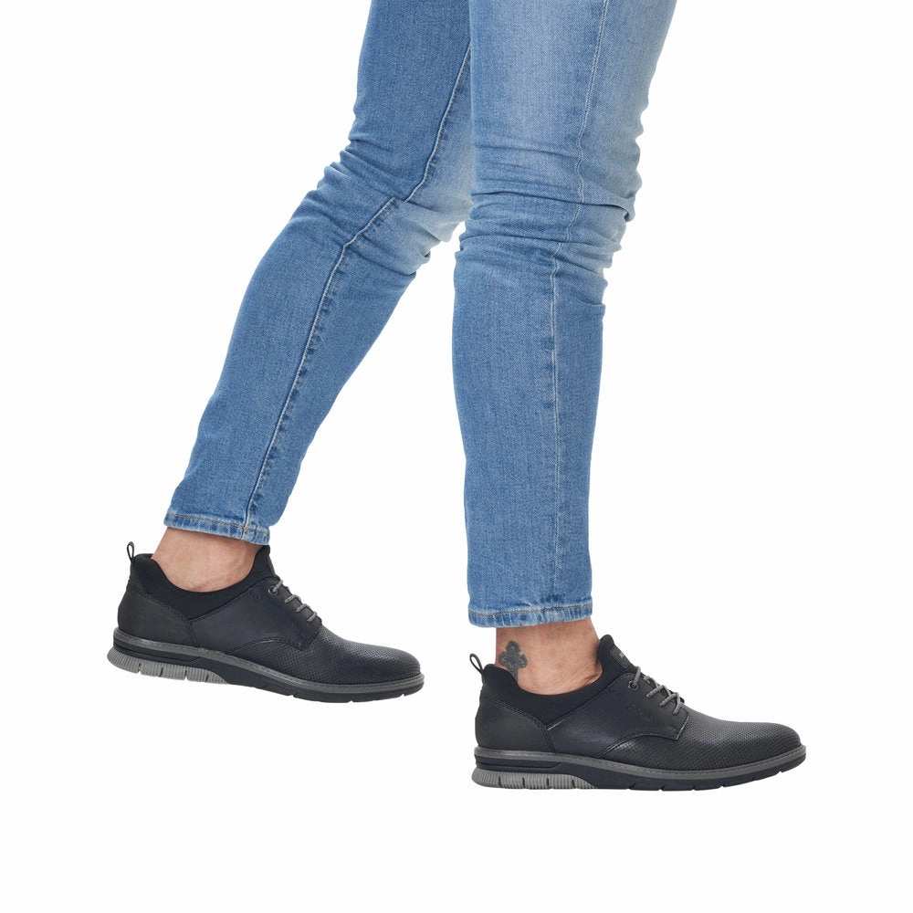 And Orthotics RIEKER MEN'S 14450-00 SLIP ON SHOE - BLACK