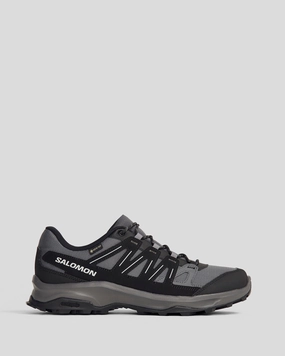Hiking Shoes Wide Width Men's Salomon Grivola Waterproof Hiking Shoe - Magnet/Black/Qush