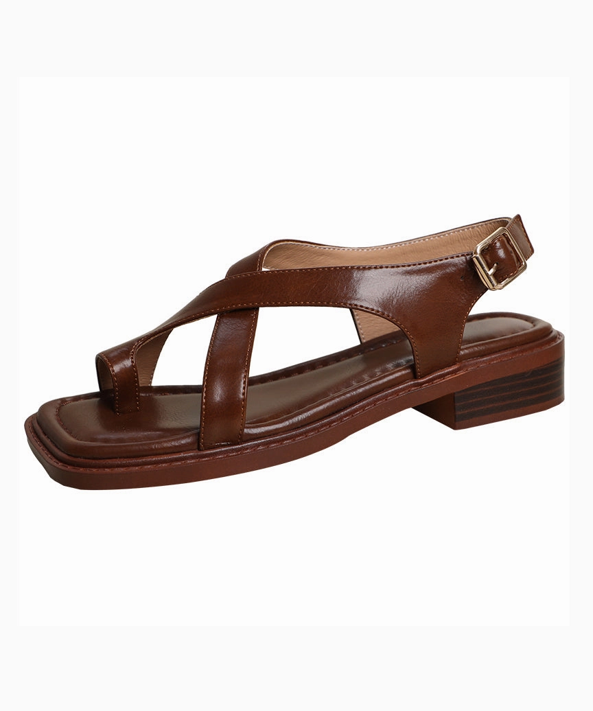 Flip Flops Metatarsal Support Comfy Flip Flops Chunky Faux Leather Soft Splicing Sandals AP1009