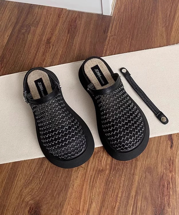 Comfortable Sandals For Work Comfy Platform Beige Breathable Mesh Slide Sandals AP1049